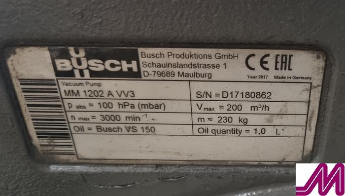 Refurbished Busch Mink MM 1202 A VV3 Vacuum Pump