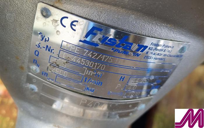 Used 2010 Fristam FPE 742/175VD Hygienic Centrifugal Pump