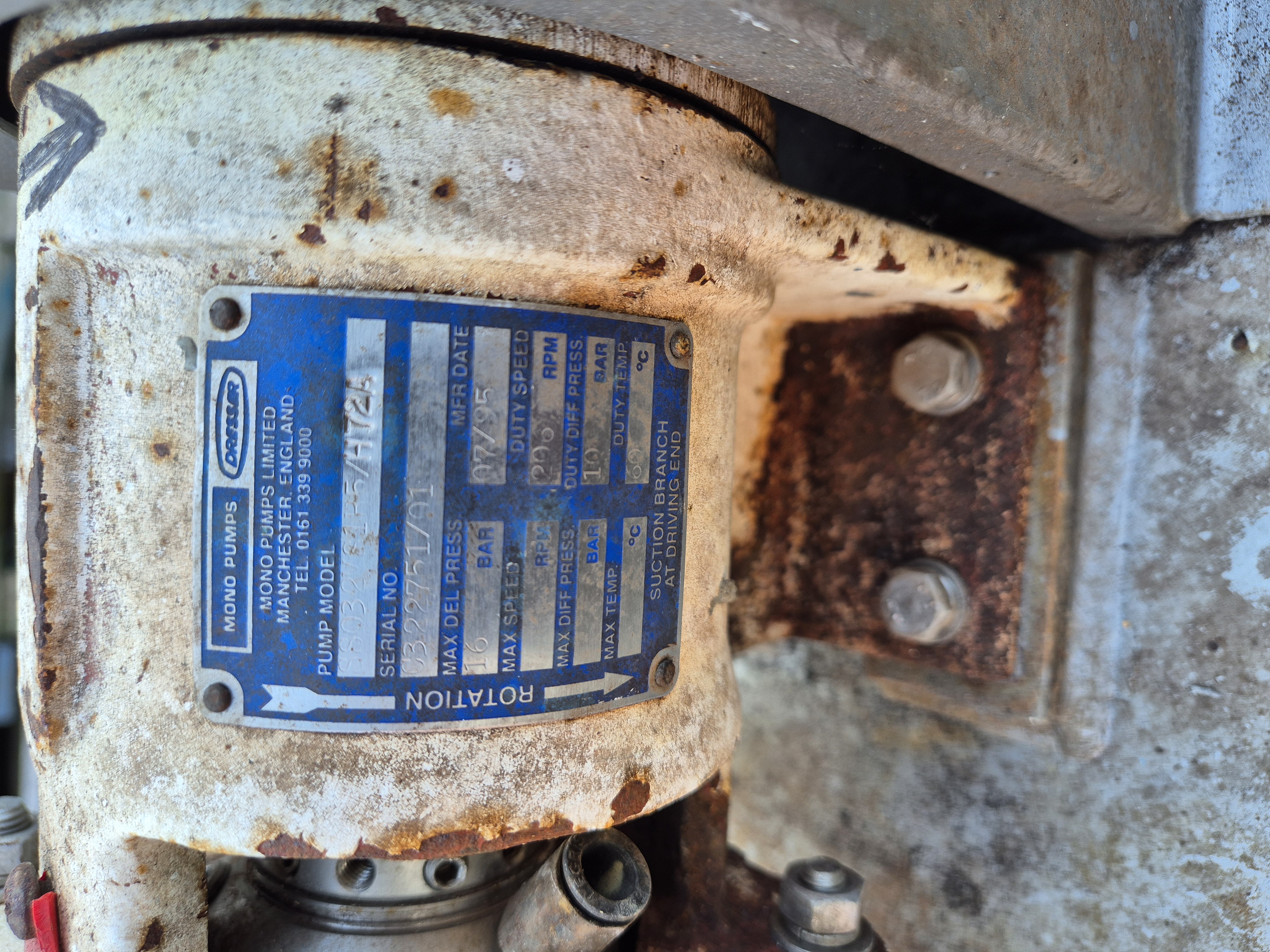 Used Mono SS032/MS1R5 Pump