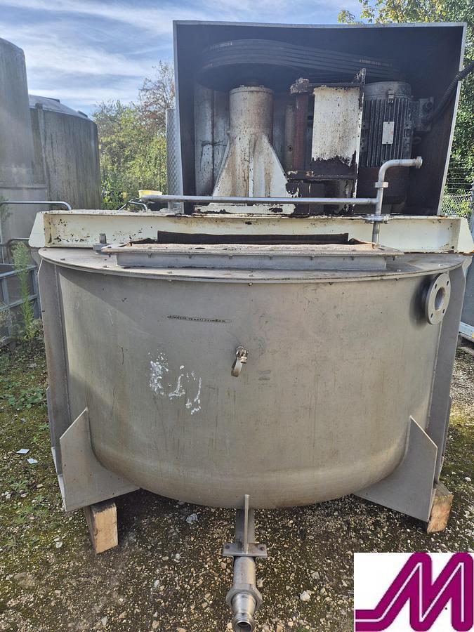 Used 1500 Litre Stainless Steel Heavy Duty Mixing Tank