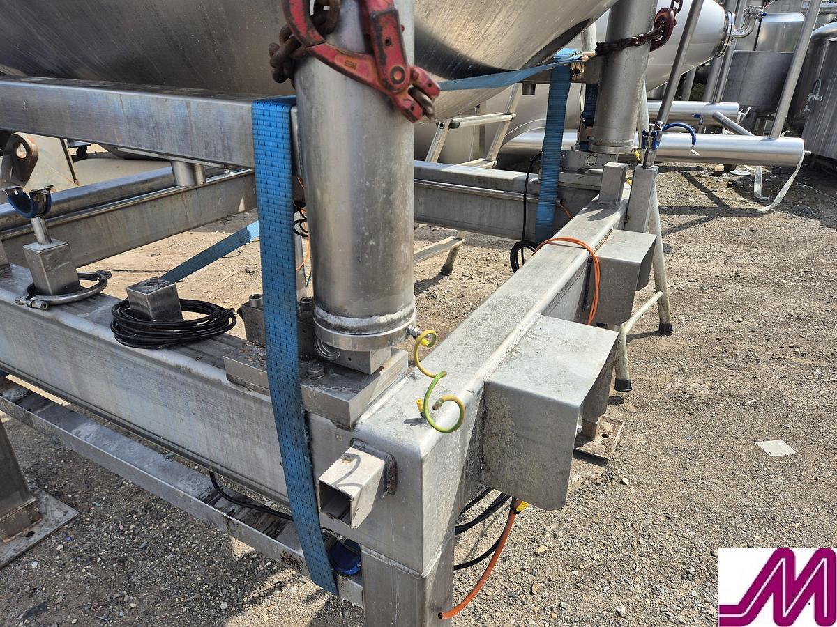 Used 2004 Musk 2,000 Litre Stainless Steel Hemispherical Cooking Pan with Steam Jacket & Agitator