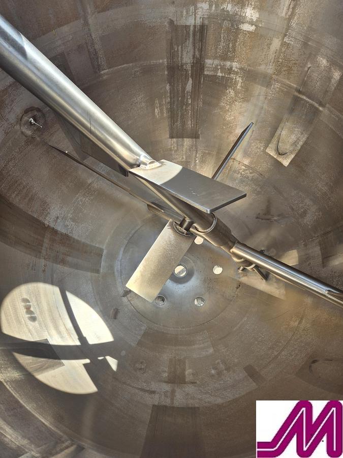 Used 2004 Musk 2,000 Litre Stainless Steel Hemispherical Cooking Pan with Steam Jacket & Agitator