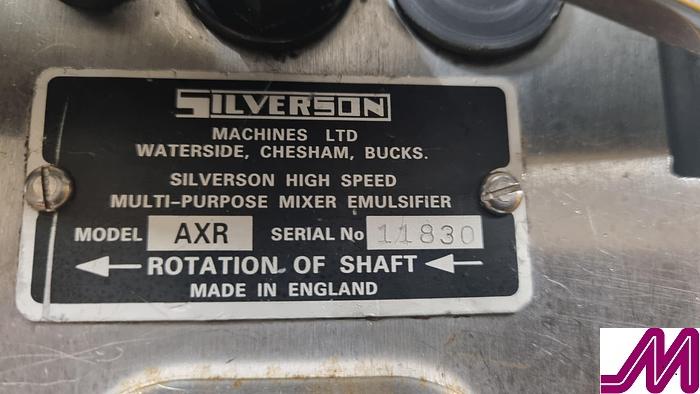 Used Silverson AXR Bench Top High Shear Mixer
