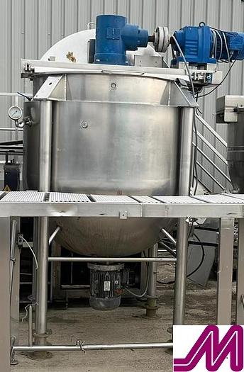 Used Fairfield 750 Litre Cooking Vessel with Scrape Wall Agitator and High Shear Mixer