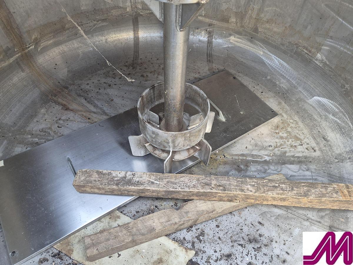 Used 1500 Litre Stainless Steel Heavy Duty Mixing Tank
