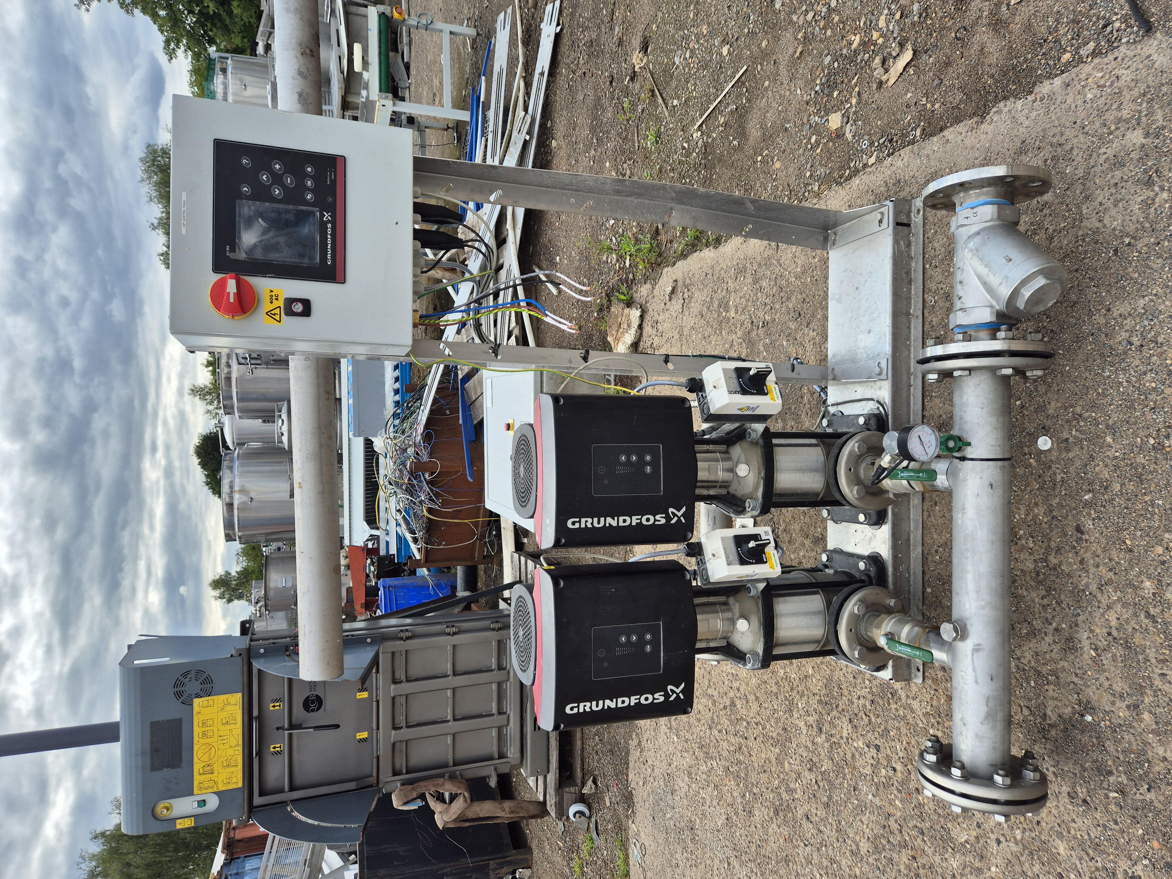Used Grundfos Twin Pump Water Pump Set