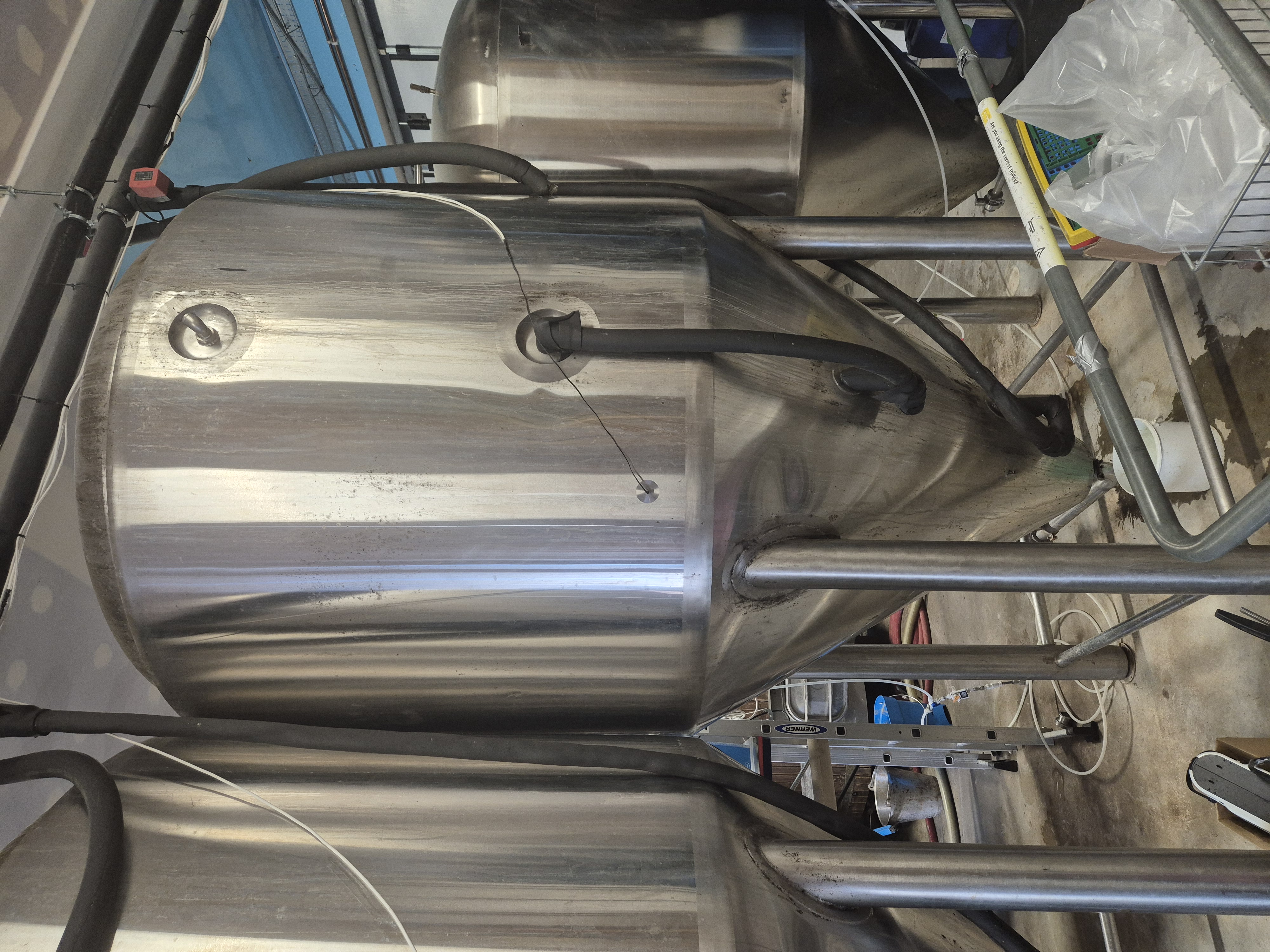 Used 2,000 Litre Stainless Steel Cylindro Conical Fermenting Vessel