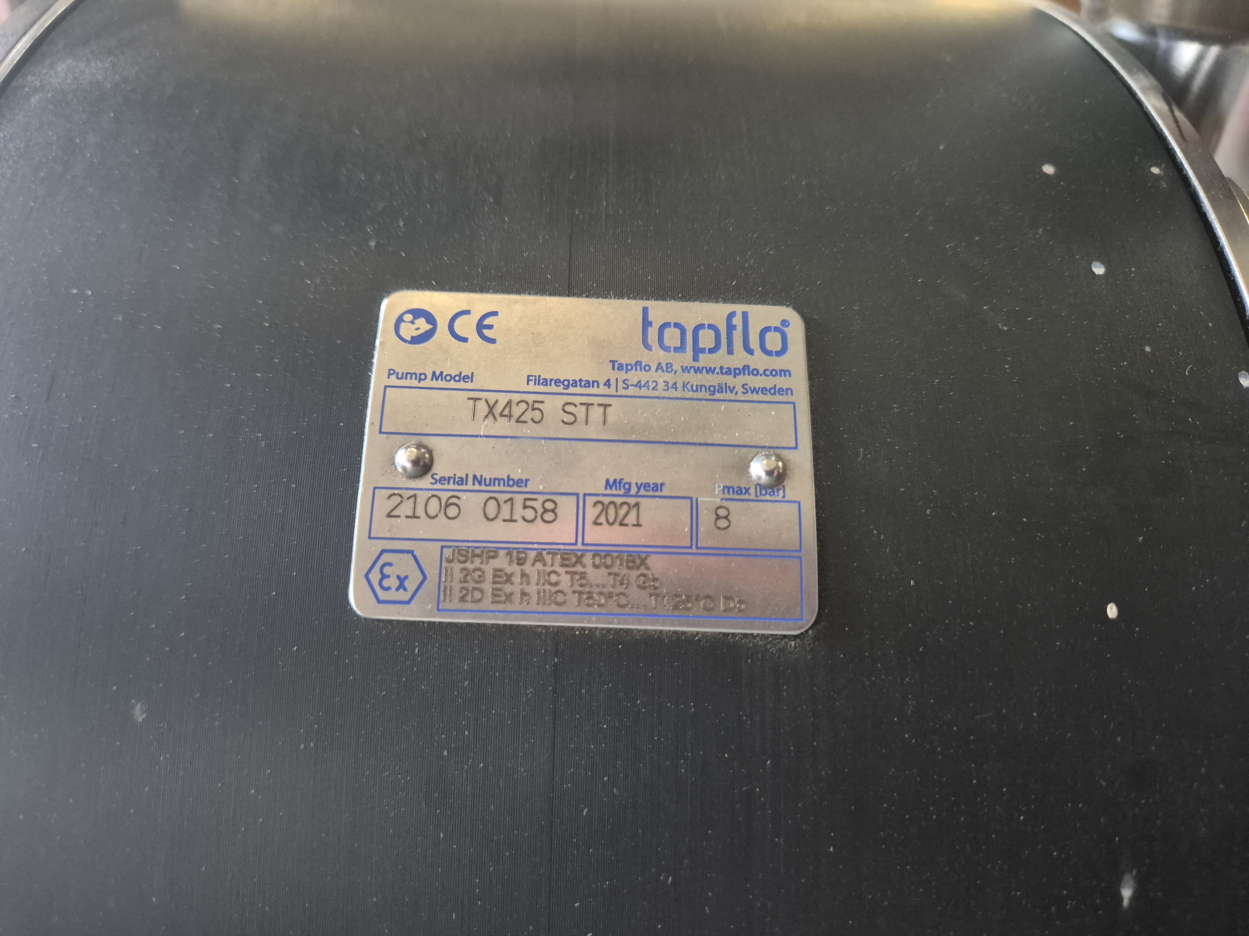 Used 2021 Tapflo TX425 STT