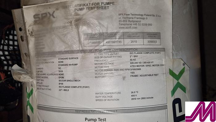 2015 APV SPX Flow W+ 35/35 155 STD