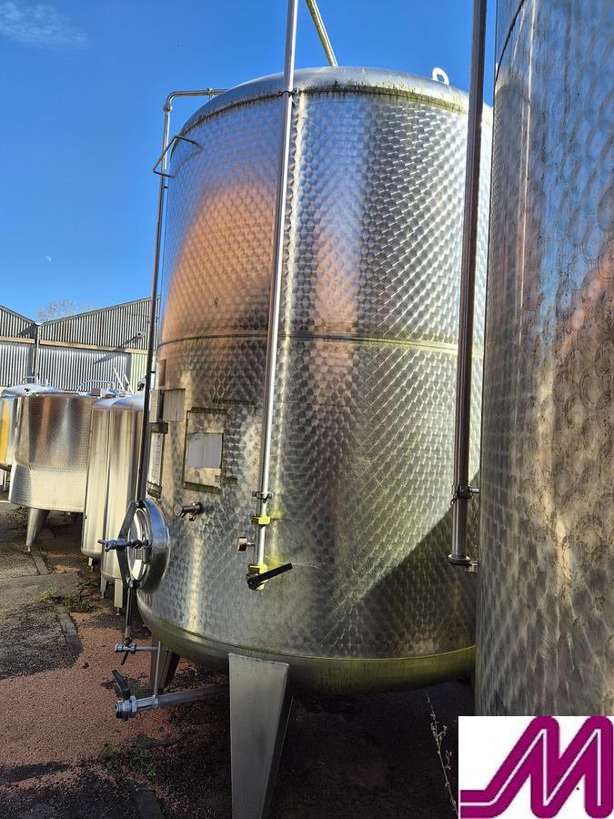 Used 2011 Moeschle 8,950 Litre Stainless Steel Single Skin Conditioning Tank