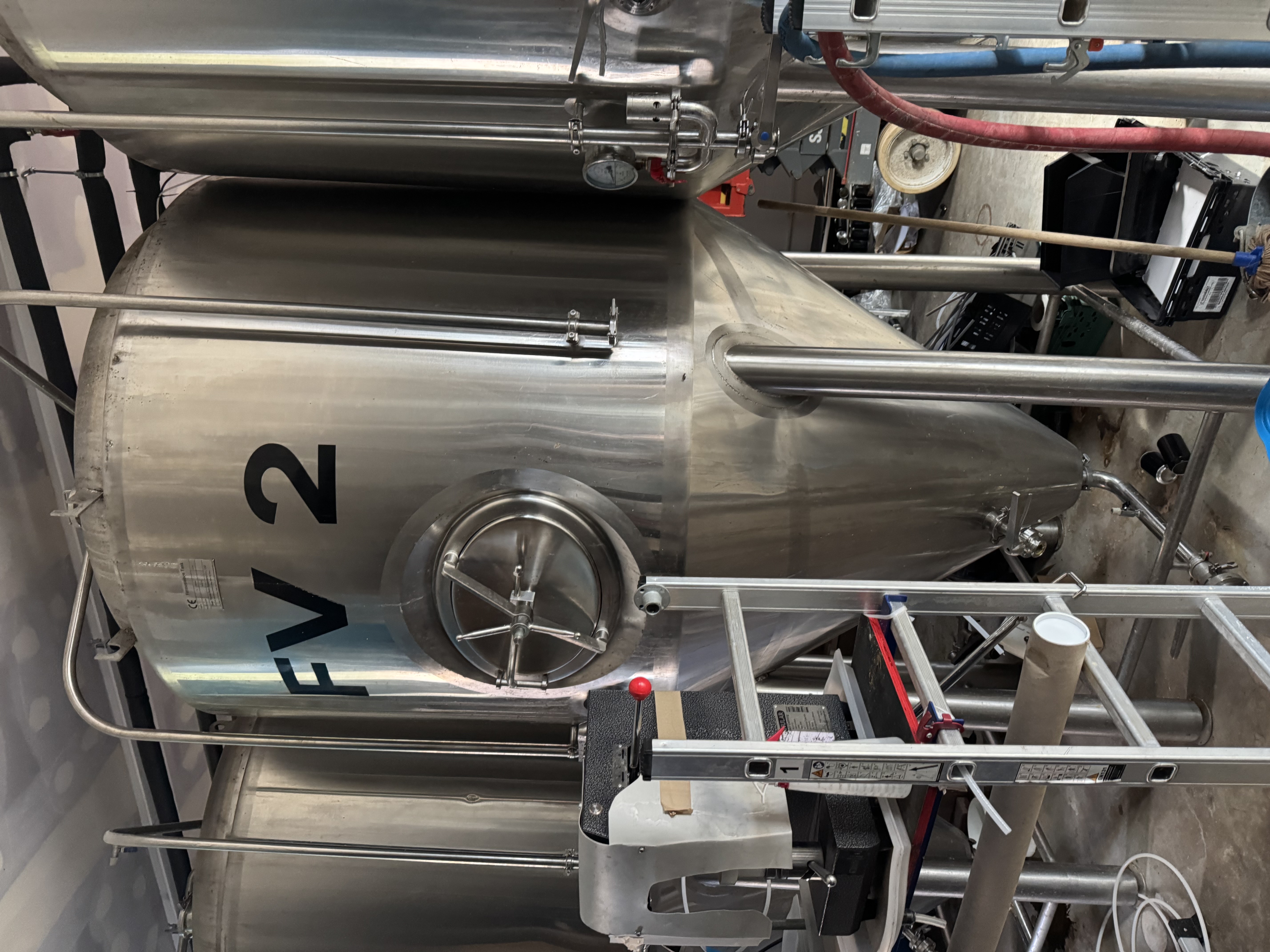 Used 2,000 Litre Stainless Steel Cylindro Conical Fermenting Vessel