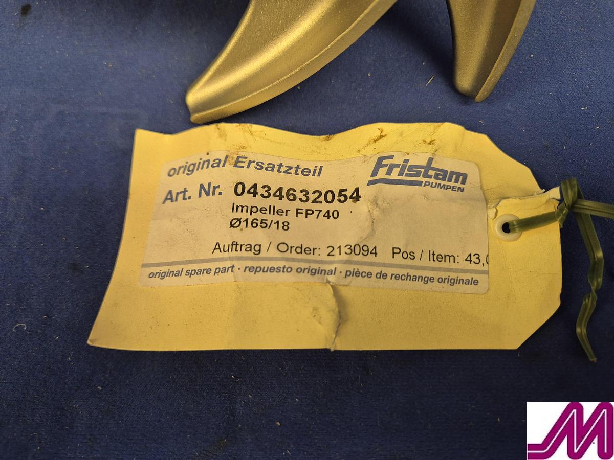 Used Fristam FP 732 - 3 Stainless Steel Pump Impeller