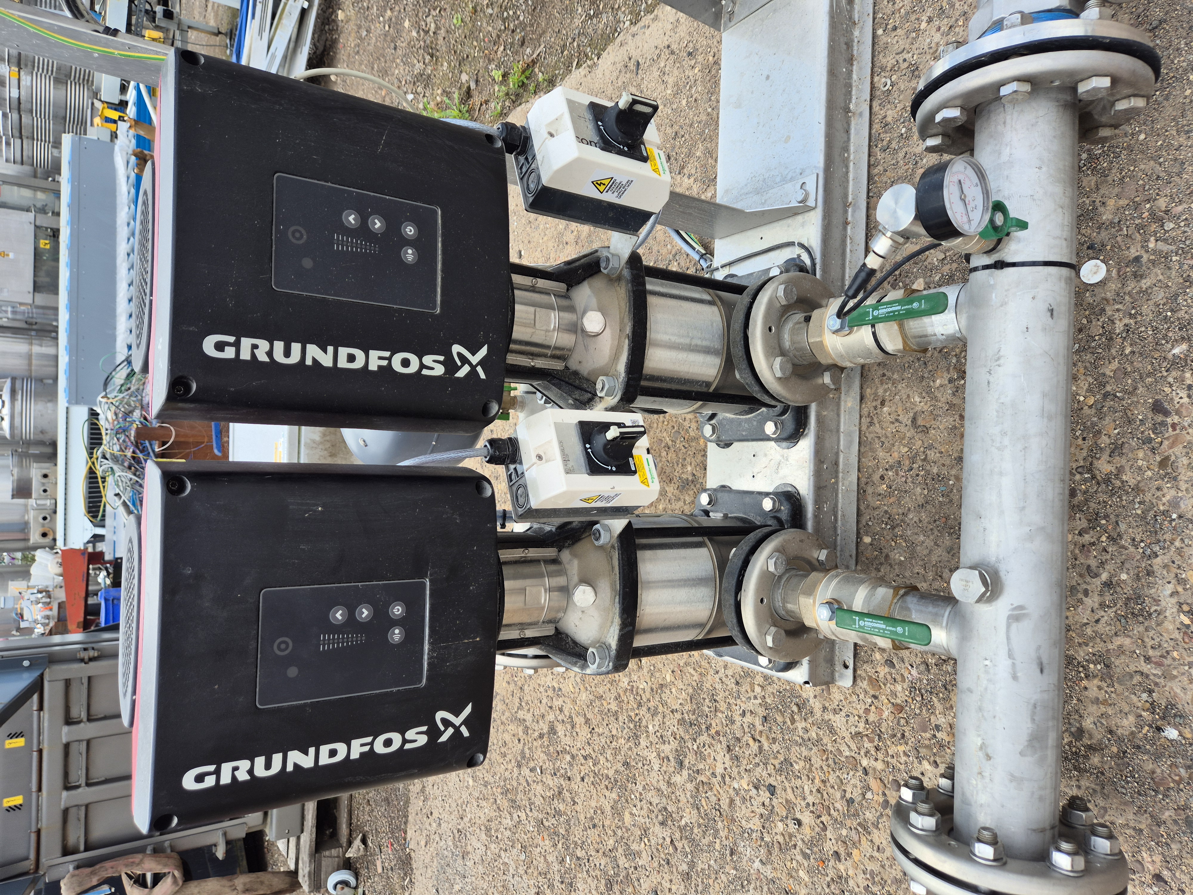 Used Grundfos Twin Pump Water Pump Set