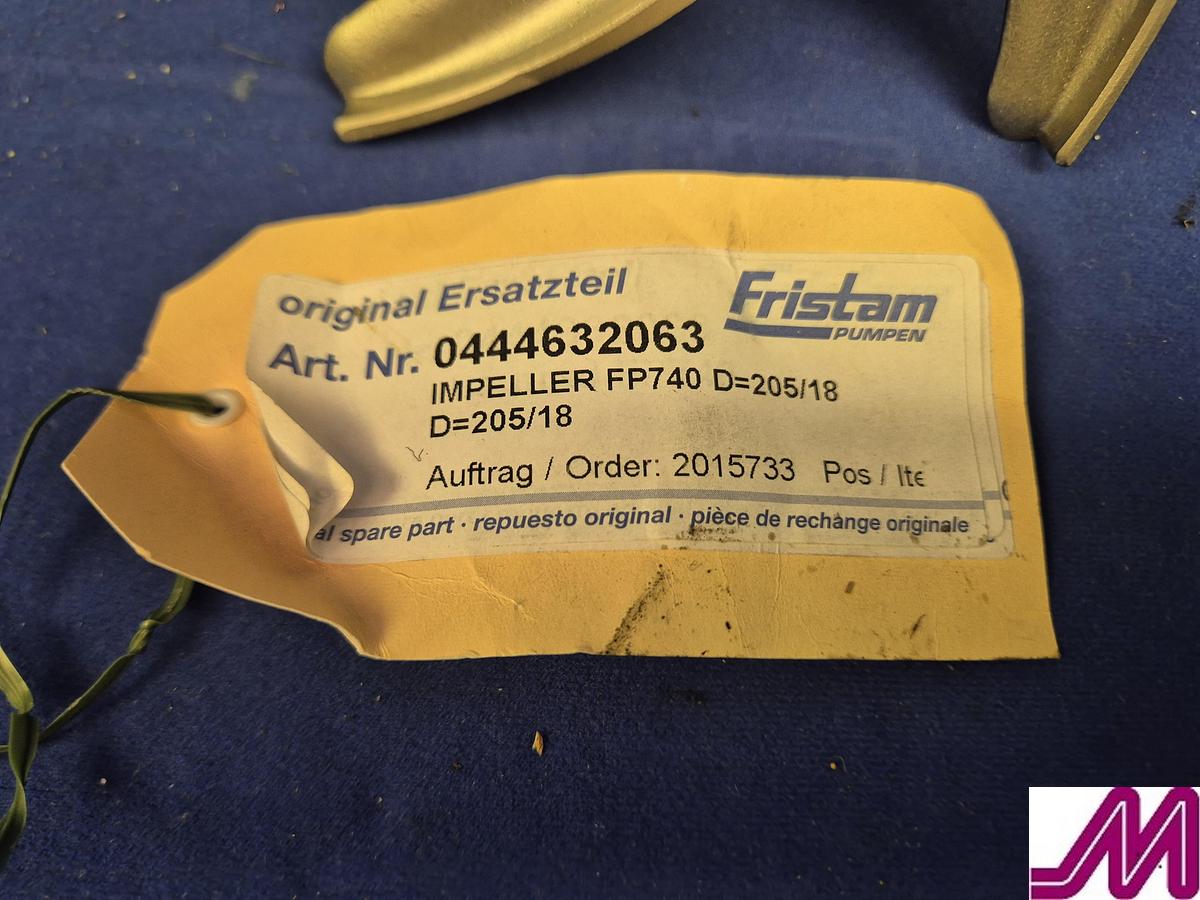 Used Fristam FP 742 - 3 Stainless Steel Pump Impeller