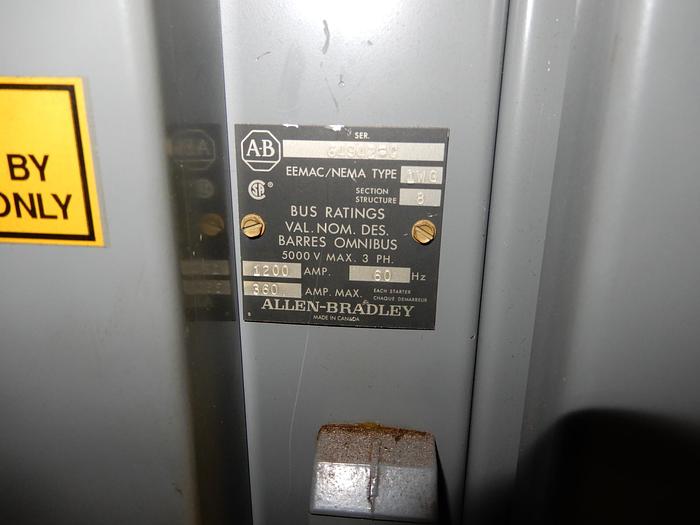 Used 2400V ROCKWELL AUTOMATION ALLEN BRADLEY MOTOR STARTER SECTION