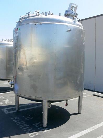 Used Paul Mueller 4000 Liter SS Jacketed Reactor w/ Agitator 50 PSI FV &100 PSI
