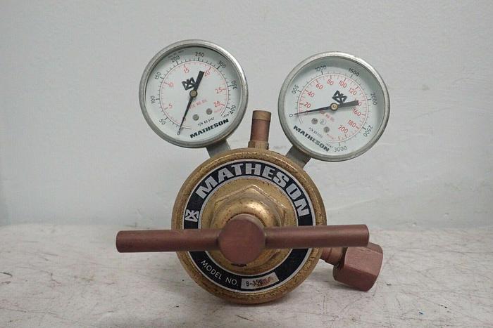 Used Matheson 9-350 Regulator with 2 Gauges 63-3133 & 63-3142