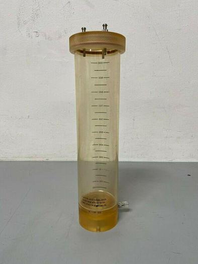 Used Acrylic 1000mL VL1106-305 Vessel w/ Multiple .25" Fittings