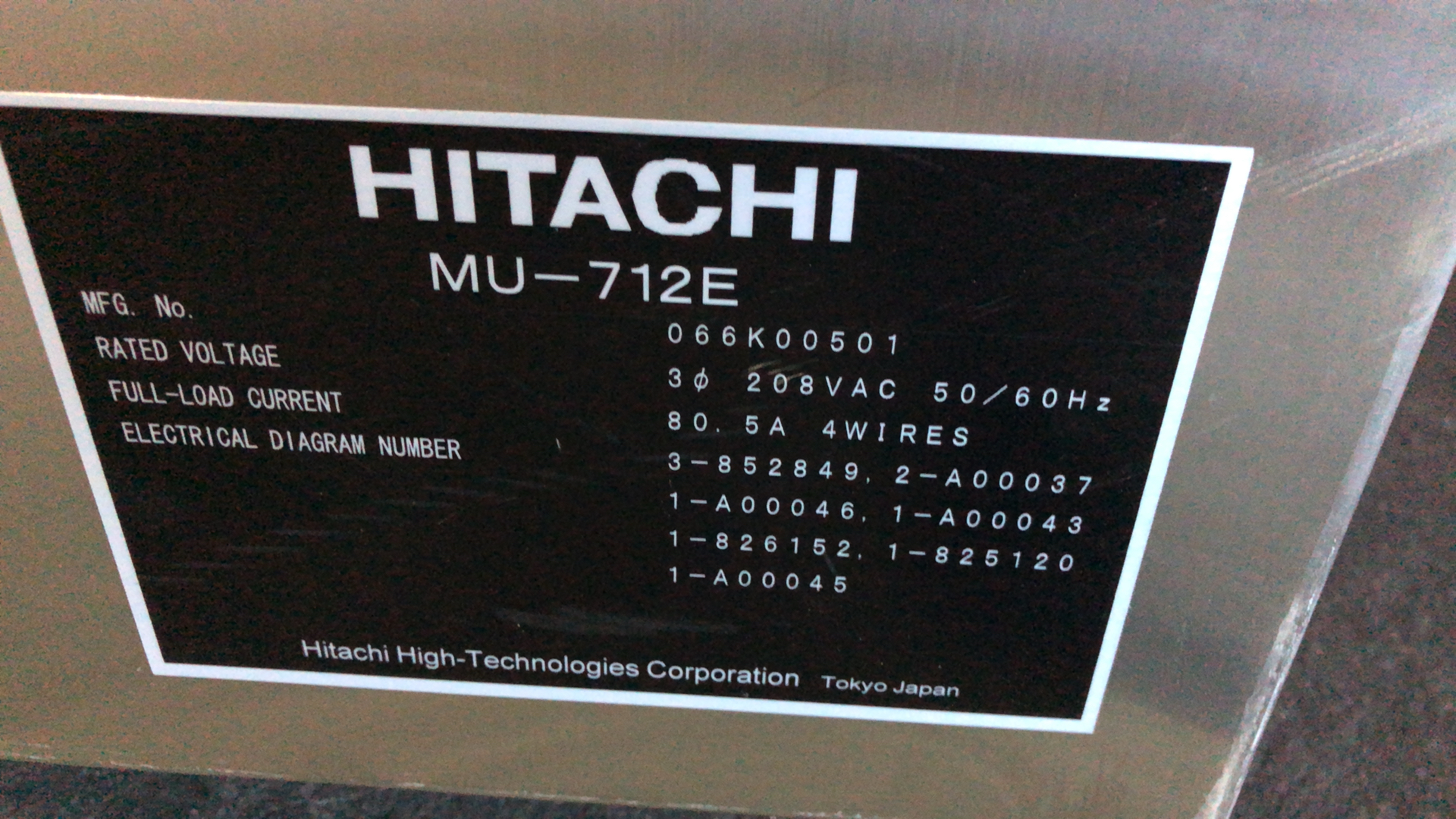 Used Hitachi M-712 Plasma Etcher PSU for Chamber Qty 2 Available