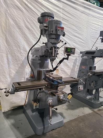 Used Bridgeport Milling Machine 2HP Series I Variable Speed Mill with DRO Vise Power Feed 6" Vise
