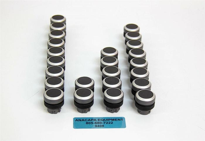 Used RAFI 1.30.240.121/0100 Pushbutton Actuator RAFIX 22QR Black Lot of 24 New 9408 K