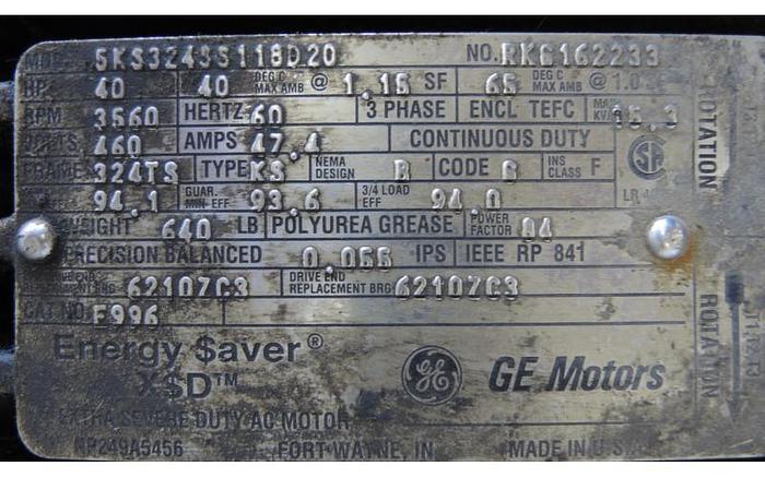 D'occasion USED CENTRIFUGAL FAN, 40 HP