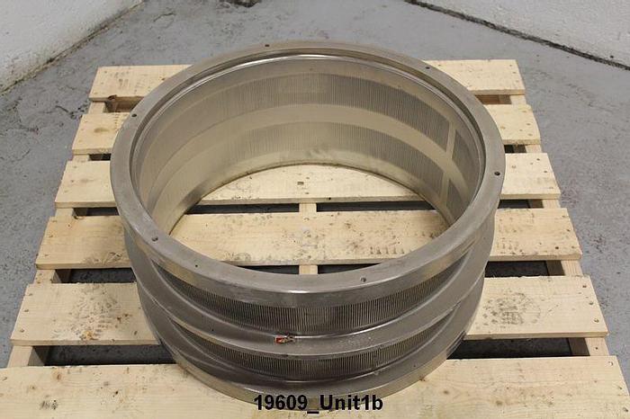 Unused Black Clawson UV100 Pressure Screen Basket, .008" Profiled Slots, (Unused). #19609