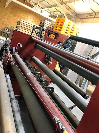 Used 62" WIDE DUSENBERY MODEL 815 DUPLEX SLITTER REWINDER 1000 FPM 24" REW. DIA.