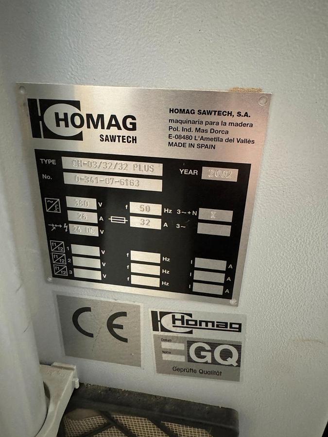 Used Homag CH-03/32/32 PLUS (2002) Panel Saw for woodworking -  Recke, Germany