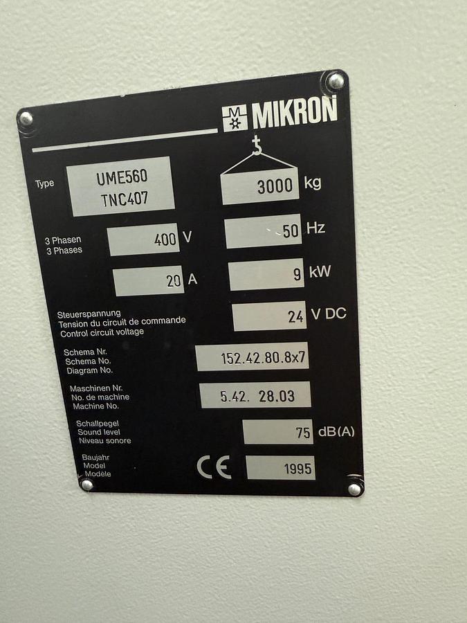 Used Mikron UME 560 (1995) CNC Universal Milling Machine, Braunau am Inn, Austria