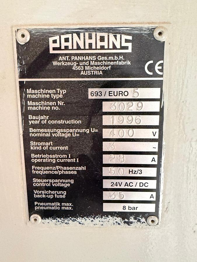 Used Panhans 693 EURO 5 (1996) CNC Panel Saw / Beam Saw, Truskolasy, Poland