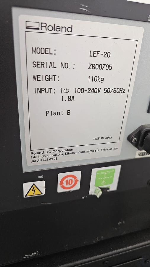 Used Roland VersaUV LEF 20 - UV Printer - Austria