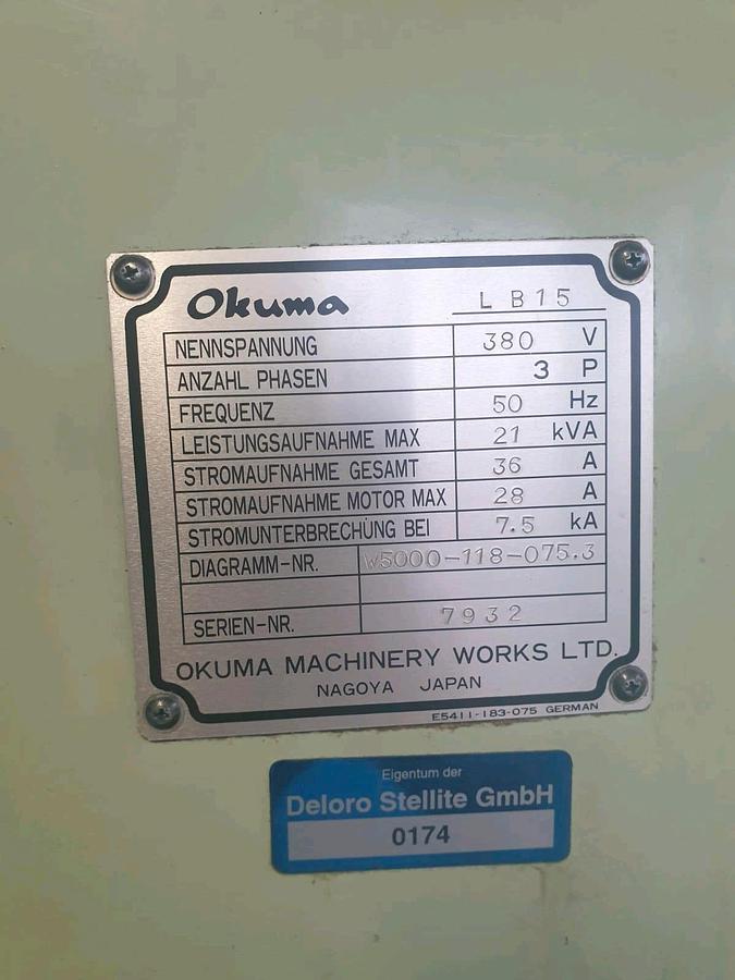 Used Okuma LB15 Industrial CNC Turning centers, Mausbach, Germany