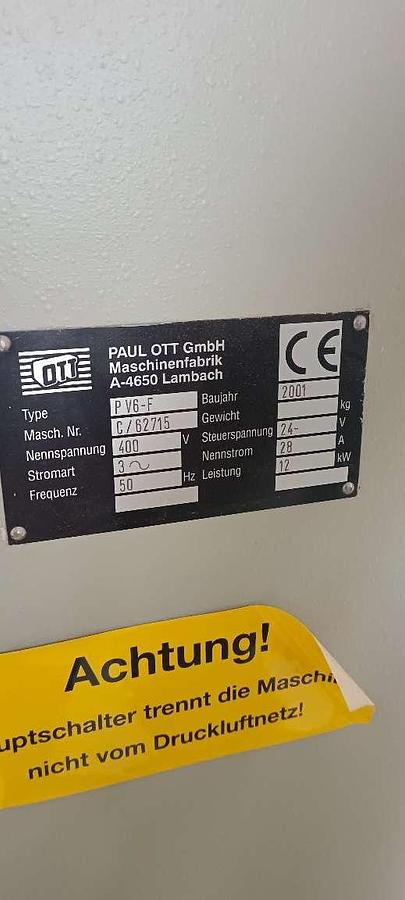 Used Paul OTT GmbH P V6 F (2001) - Edgebander - Austria