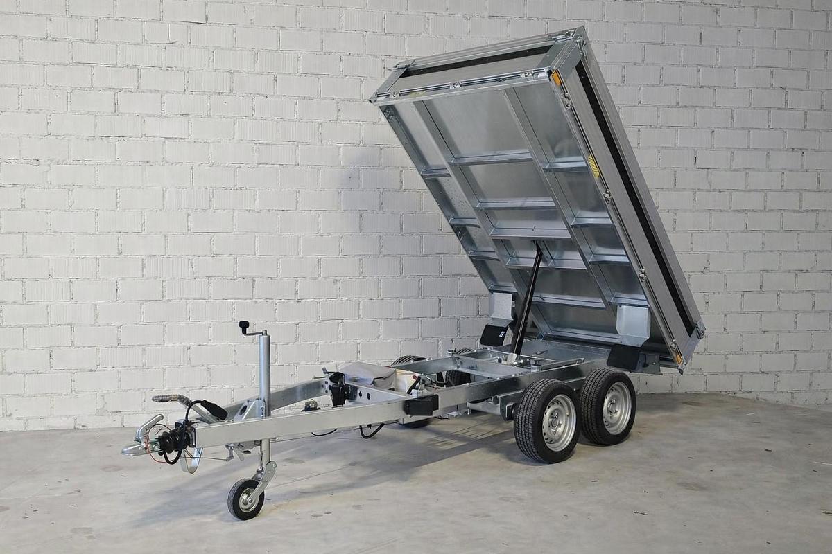 Used Tandem braked tipping trailer with electric pump and emergency manual pump 2000 Kg – Type BRK 202515 - Austria