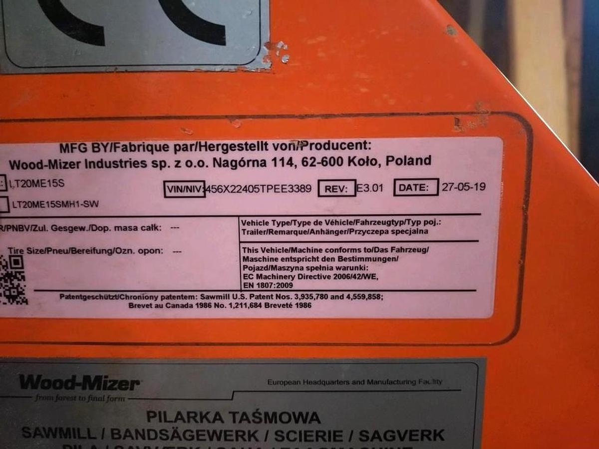 Used Woodmizer LT 20 (2019) Band Sawmills for woodworking - Westerwaldkreis, Germany