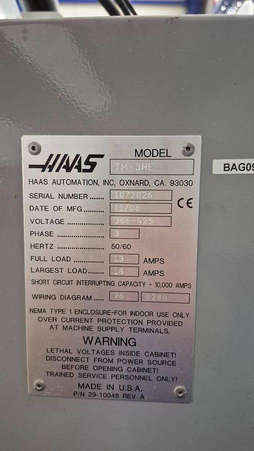 Used Haas TM3 (2008) CNC Vertical machining center / Milling machine, Leitendorf, Austria