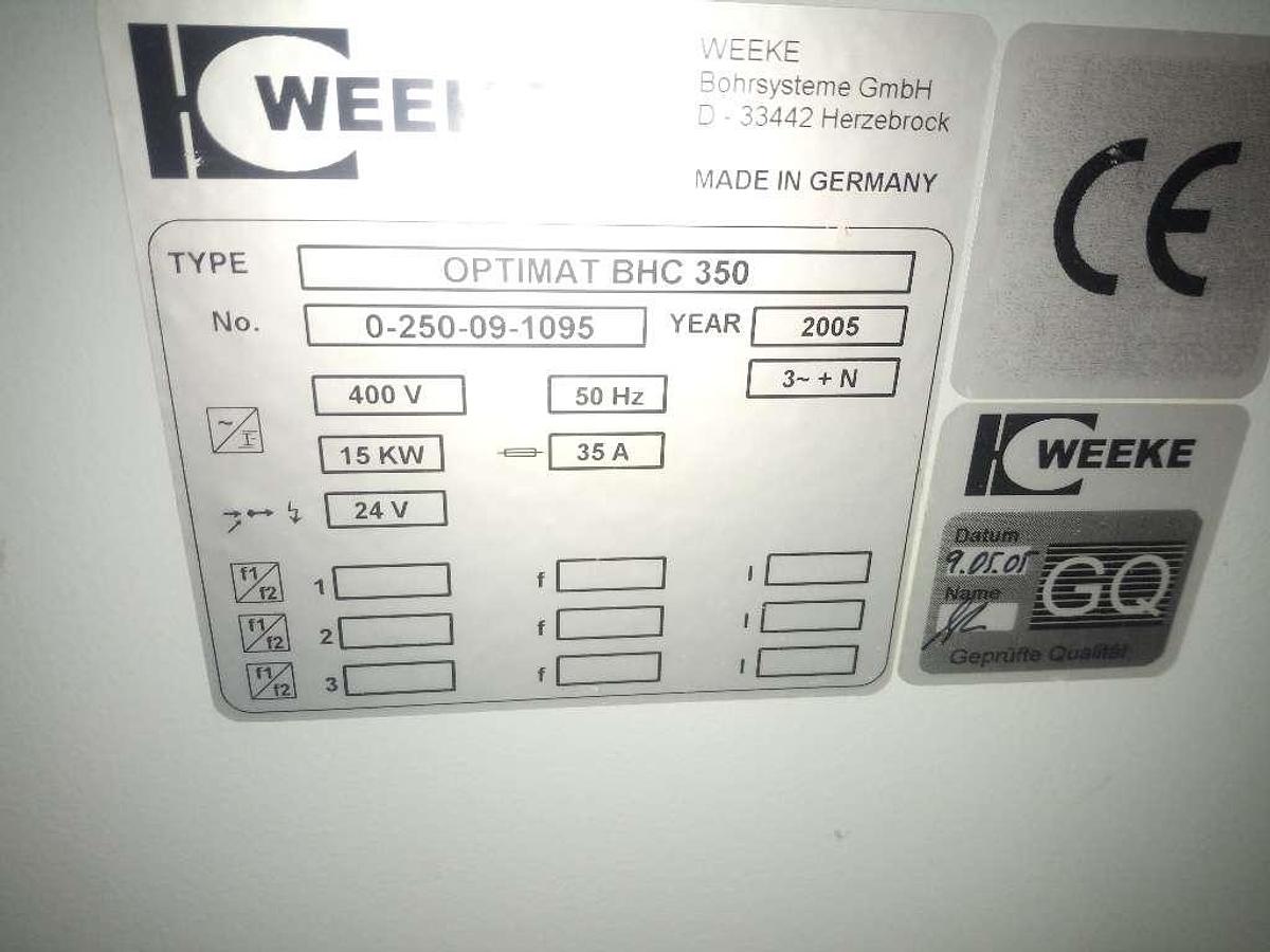 Used Weeke Optimat BHC 350 (2005) - CNC Machining Center - Austria