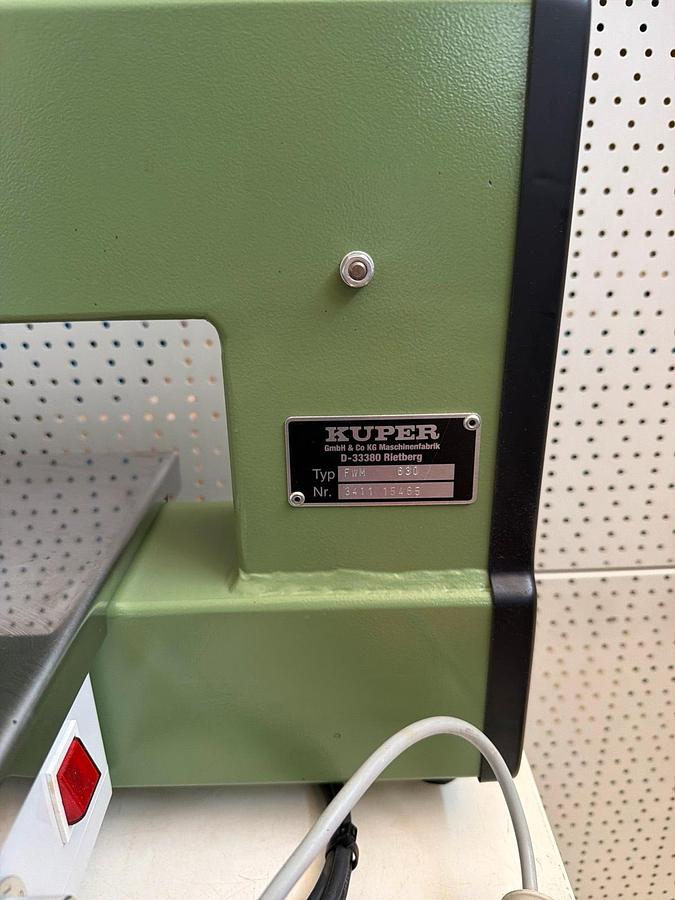 Used Kuper FWM 630 Veneer Splicing Machine / Zig-Zag Veneer Stitching Machine, Mölln, Germany