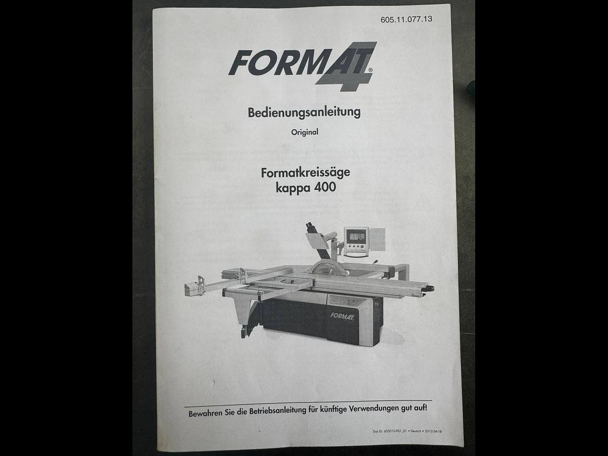 Used Format 4 Kappa 400 (2013) Sliding table saw 3.200 mm, Krottendorf, Austria