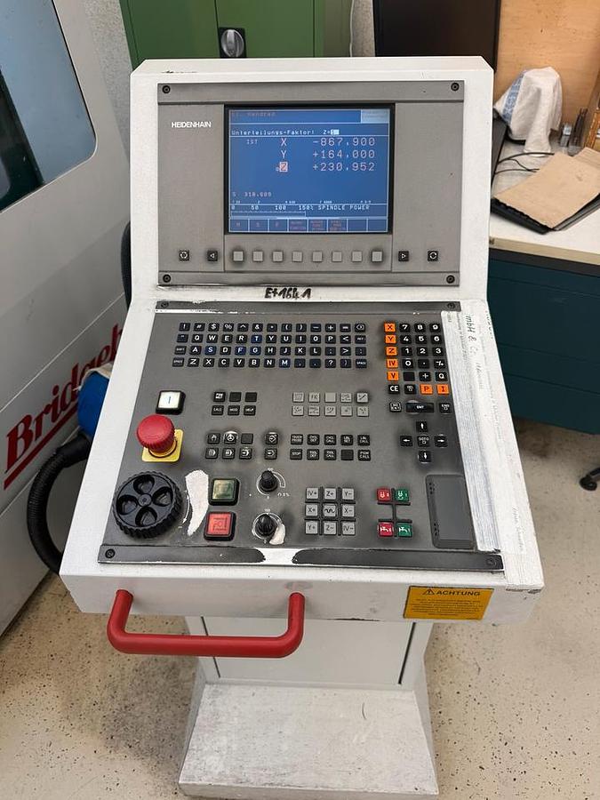 Used Bridgeport VMC 1000 XP Vertical Machining Center CNC, Heidenhain Control, Lich, Germany