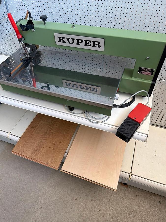 Used Kuper FWM 630 Veneer Splicing Machine / Zig-Zag Veneer Stitching Machine, Mölln, Germany