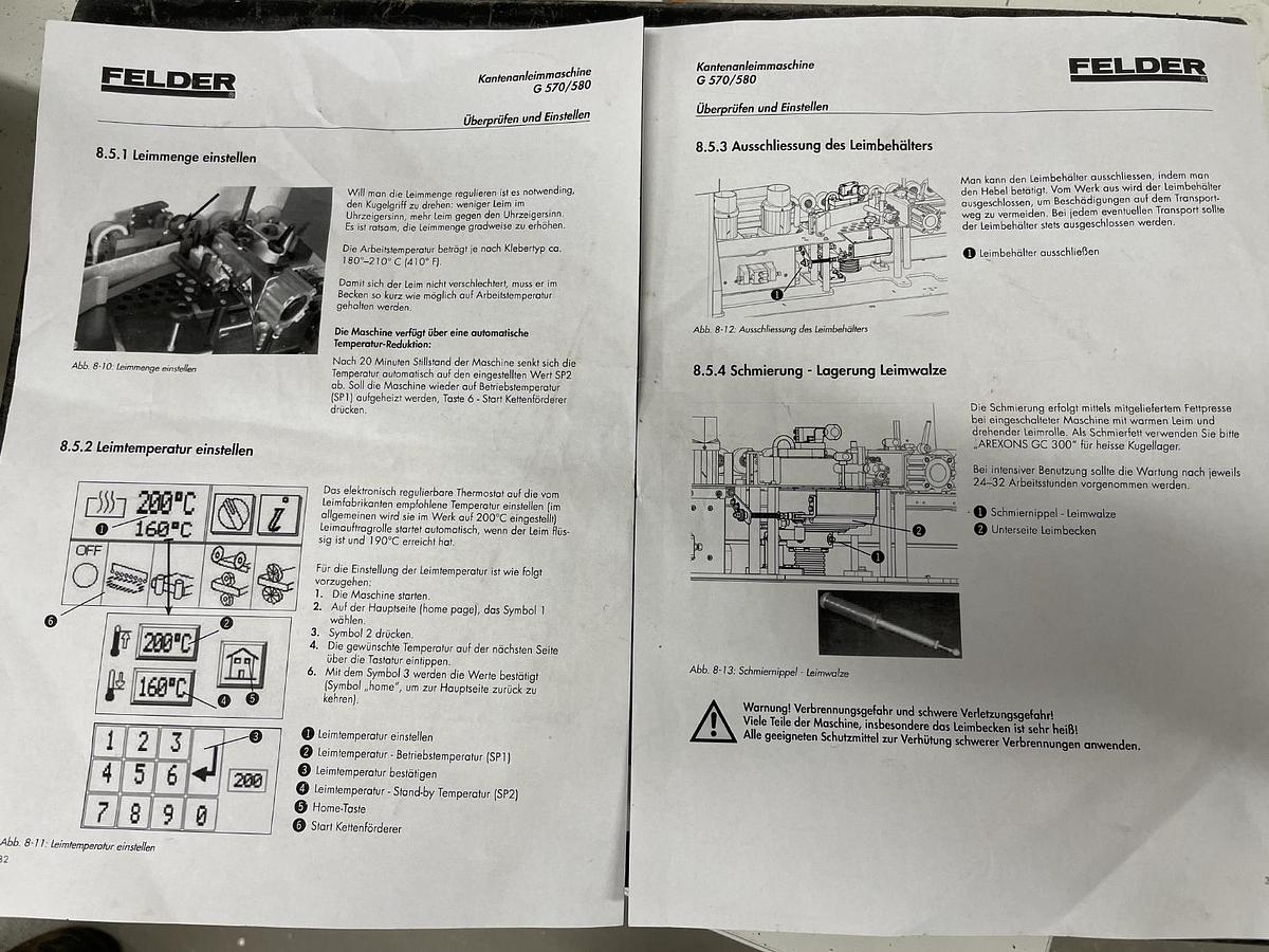 Used Felder G 580 (2010) Edgebanding for woodworking - Tréveris, Germany