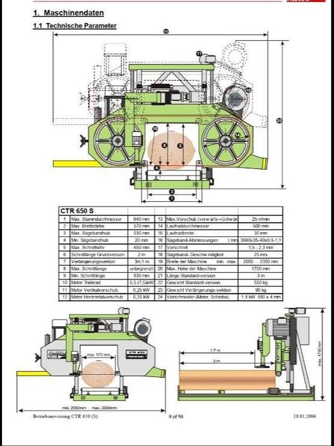 Used Forestor Pilous CTR 650 S (2004) Industrial Log Band Saw Sawmill, Obdach, Austria