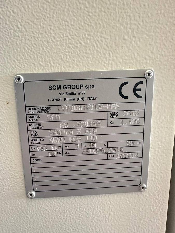 Used SCM Sandya S600 RCS 110 (2015) Wide belt sanding machine for woodworking - Zagreb, Croatia