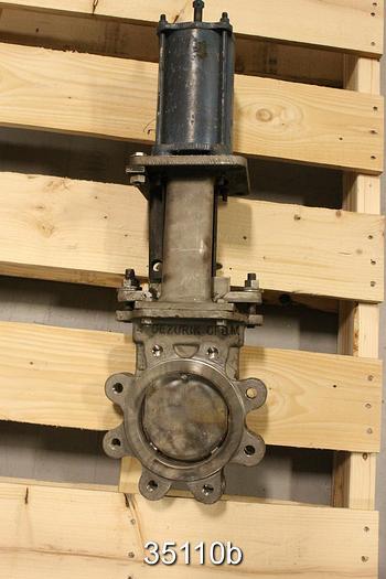 Used Dezurik  4" Air Operated Knife Gate Valve #35110