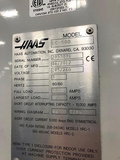 Used 2012 HAAS EC500
