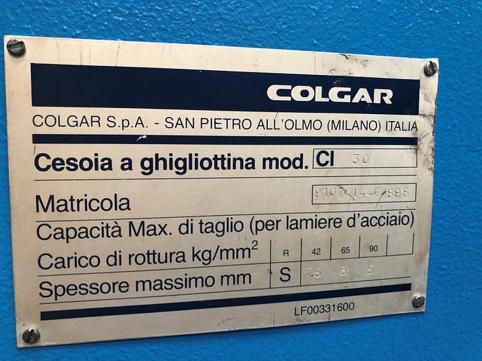 Usato CESOIA COLGAR IDRAULICA 3000X7.5 TON