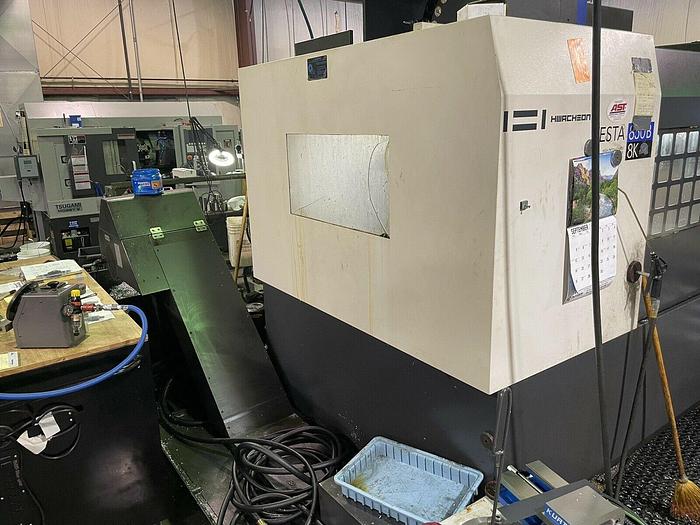 Used 2011 HWACHEON Vesta 850B Vertical Machining Center WITH CHIP BLASTER / CONVEYOR
