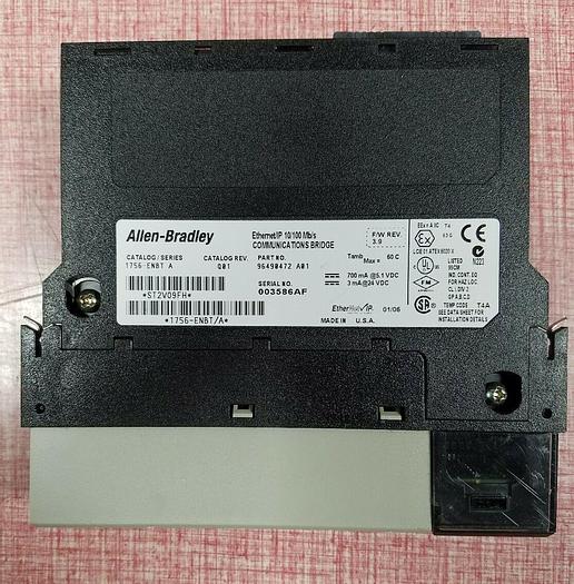 Used Allen Bradley 1756-ENBT /A ControlLogix EtherNet/IP Comm Module F/W 3.9 UPS RED